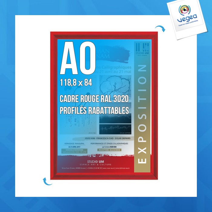 Display-rahmen clic-clac wand a.0 rot 3020