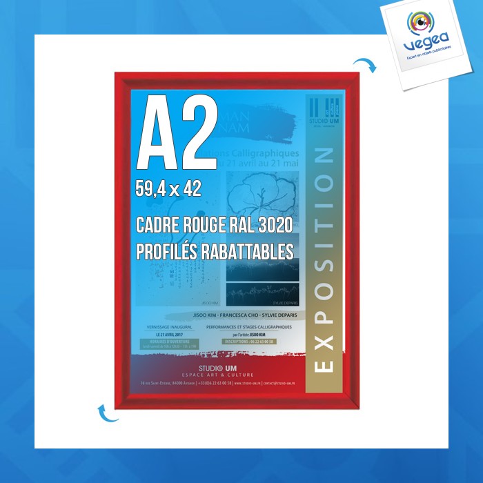 Display-rahmen clic-clac wand a.2 rot 3020