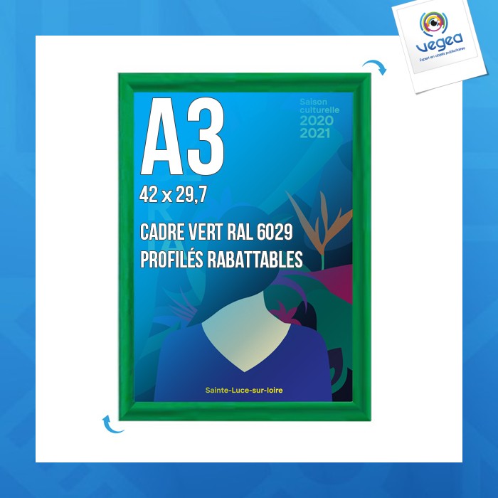 Display-rahmen clic-clac wand a.3 grün 6029