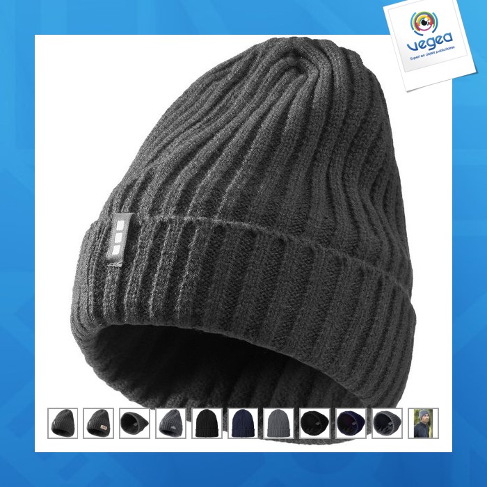 Doppelt gestrickte mütze 