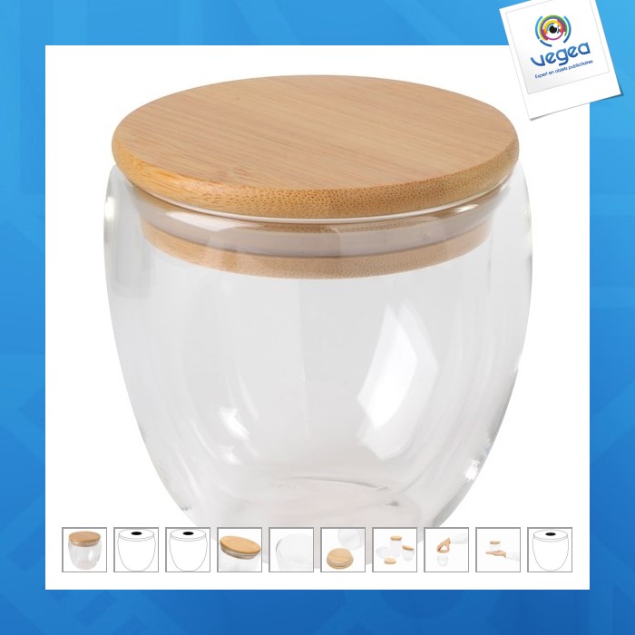 Doppelwandiger glasbecher 25cl