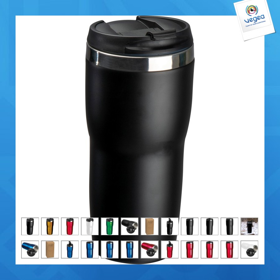 Doppelwandiger thermobecher aus edelstahl