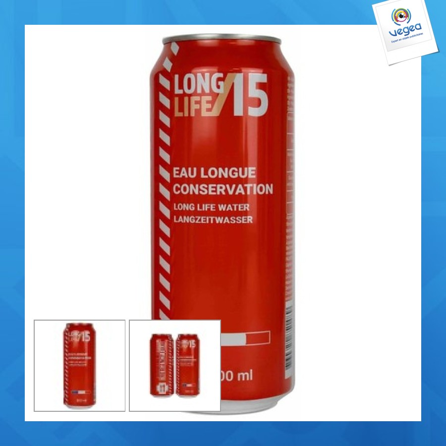 Dose wasser für lebensmittel notfall 15 jahre. nicht personalisiert 50cl