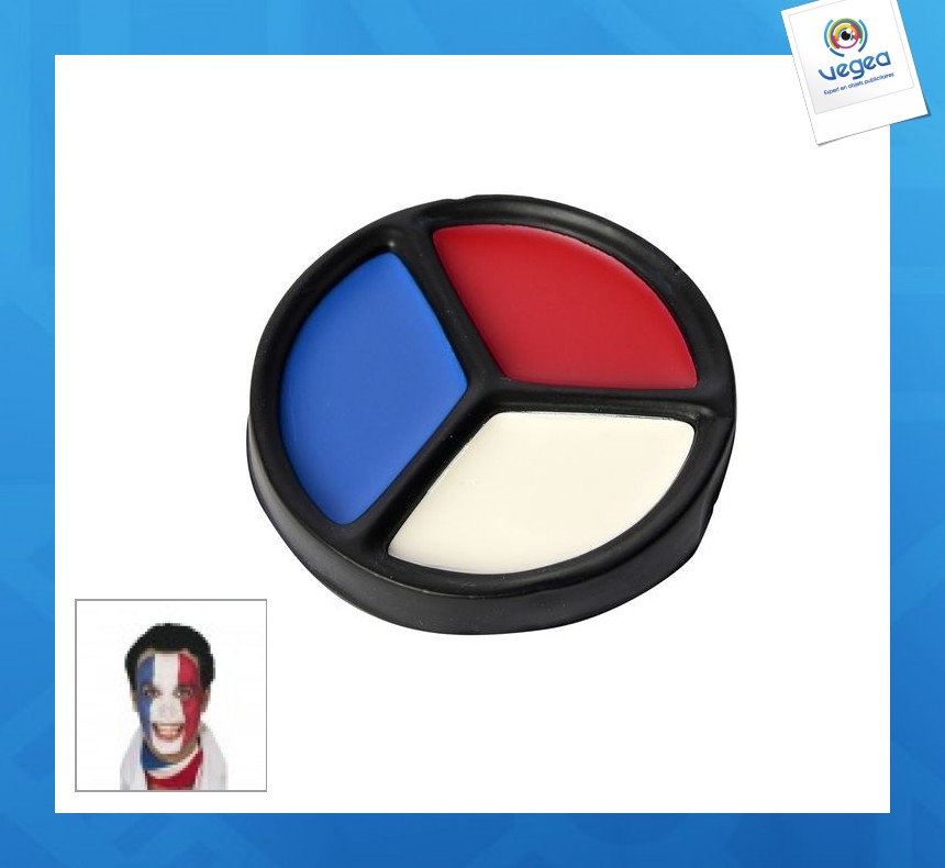 Dreifarben-schminkpalette frankreich