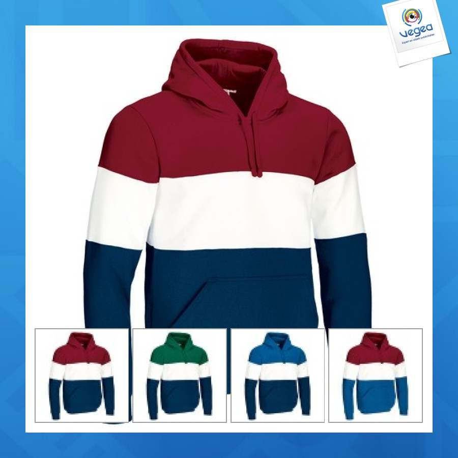Dreifarbiges sweatshirt