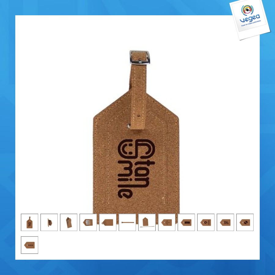 Eco luggage tag cork