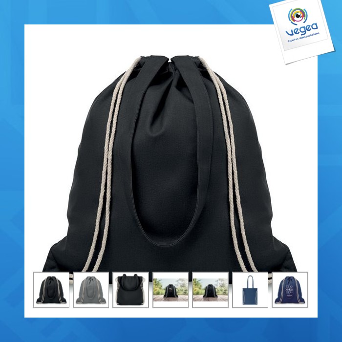 Einkaufstasche mit kordelzug / leichter rucksack