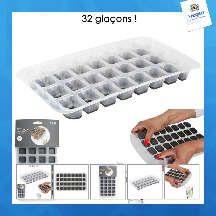 Eiswürfelform mit 32 würfeln