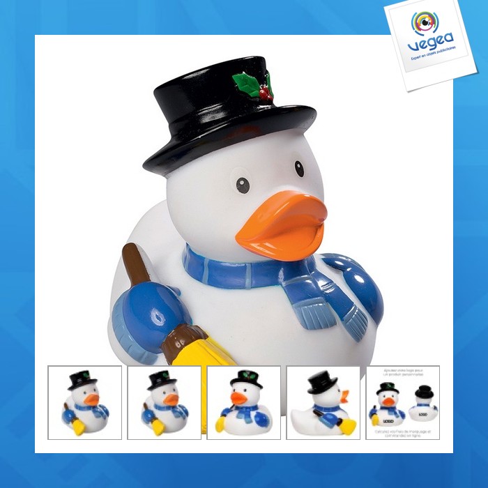 Ente winter schneemann