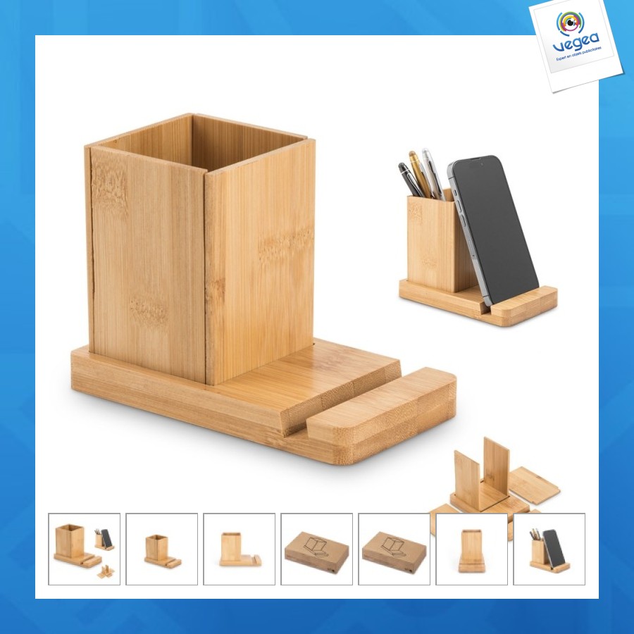 Erwin. schreibtischset mit handyhalter und becher