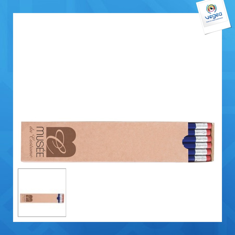 Etui-fourreau kraft 12 crayons