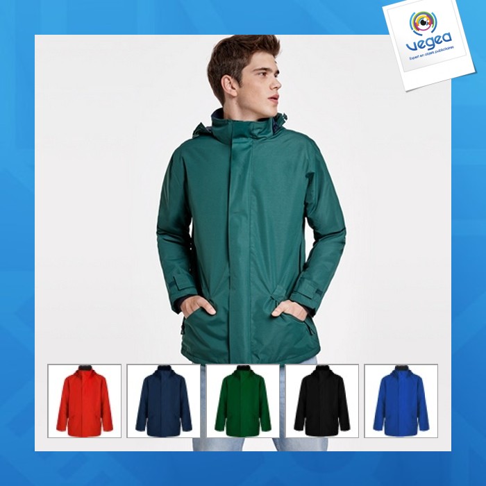 Europa - parka mit stehkragen und eingespritztem reißverschluss ton in ton