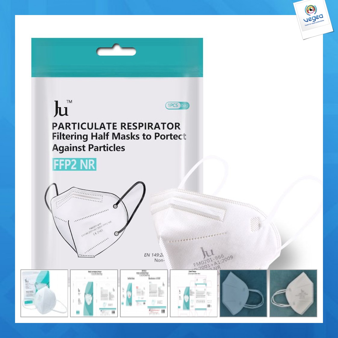 Ffp2-maske in einzelbeuteln