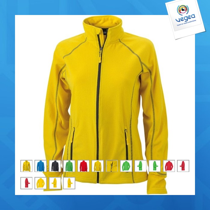 Fleecejacke für frauen - gewicht: 185 gr/m².