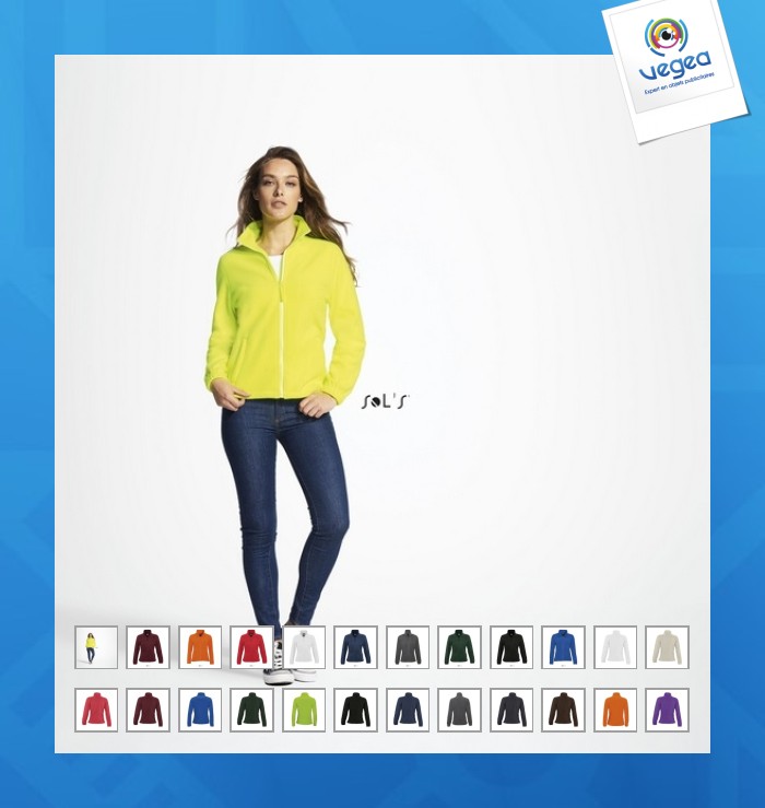 Fleecejacke mit reißverschluss frau sol's - north women - 54500