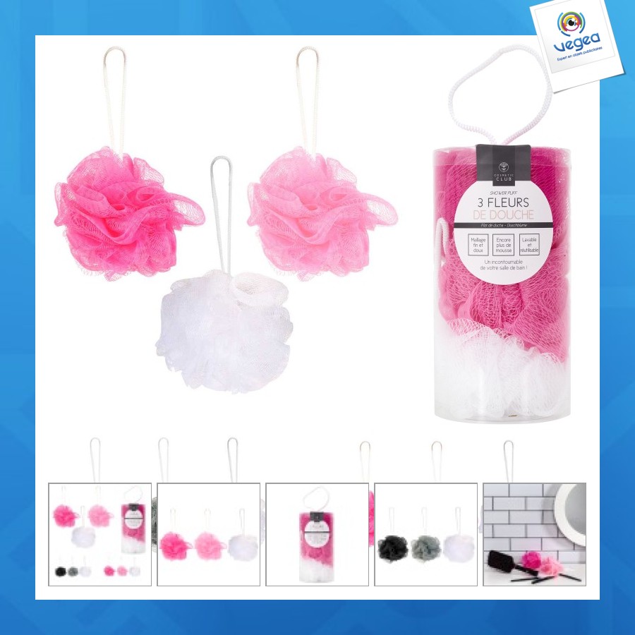 Fleur de douche x3, 2-fois assorti