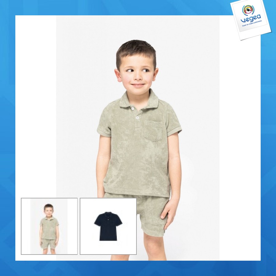 Frottee-poloshirt jungen