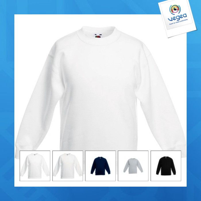 Fruit of the loom child sweatshirt mit geraden ärmeln