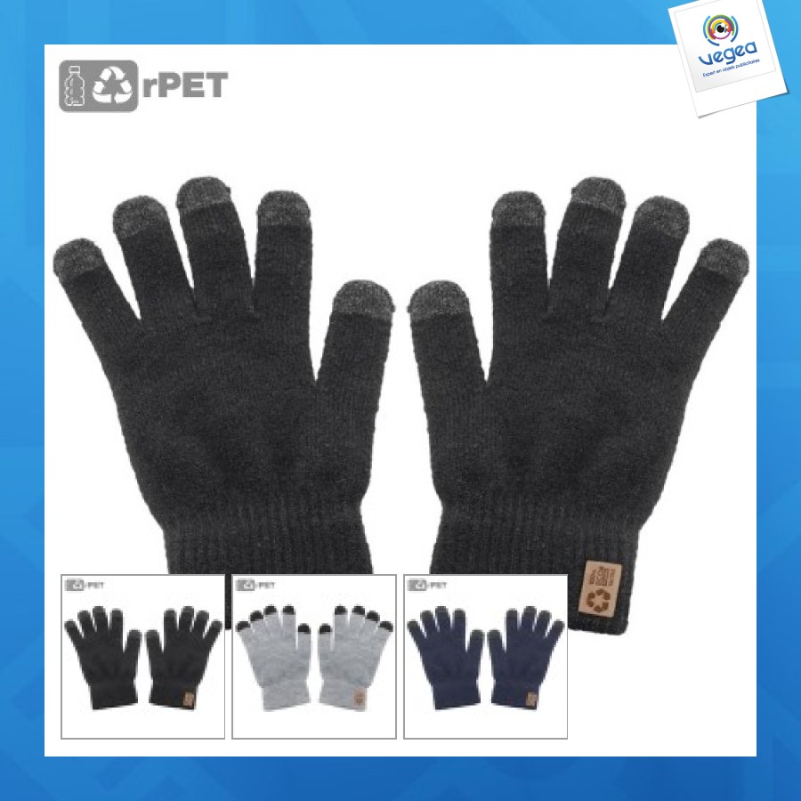 Gants pour écran tactile en rpet