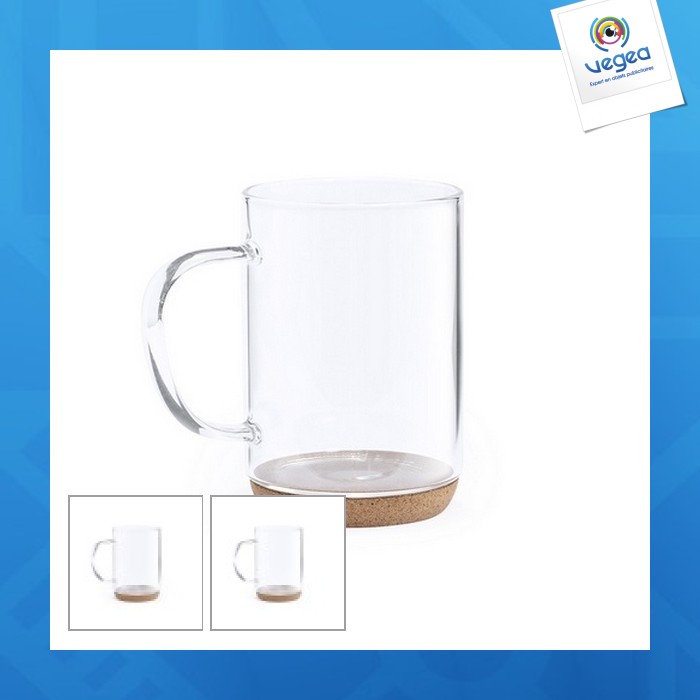 Glasbecher 45cl mit korkboden