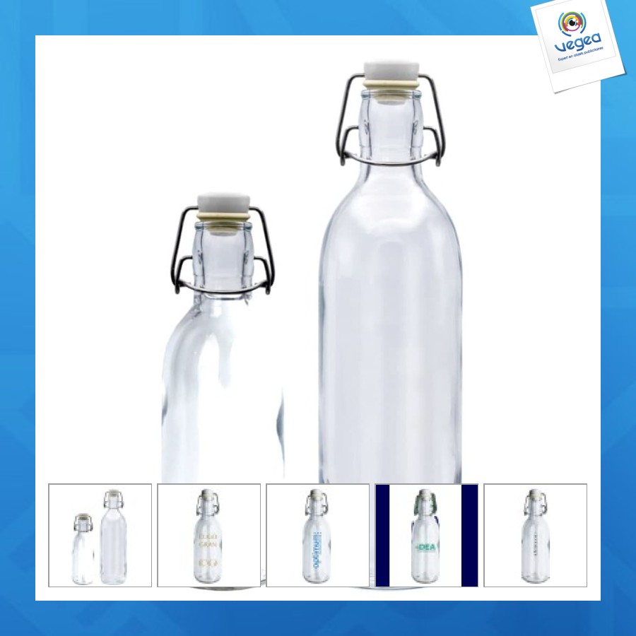 Glasflasche mit mechanischem verschluss 50cl
