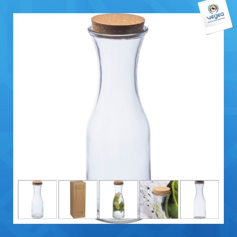 Glaskaraffe mit korkdeckel 1.000 ml