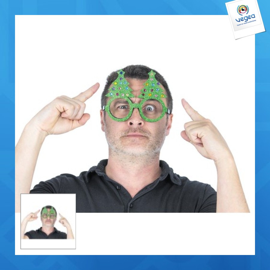 Glitzerbrille tanne