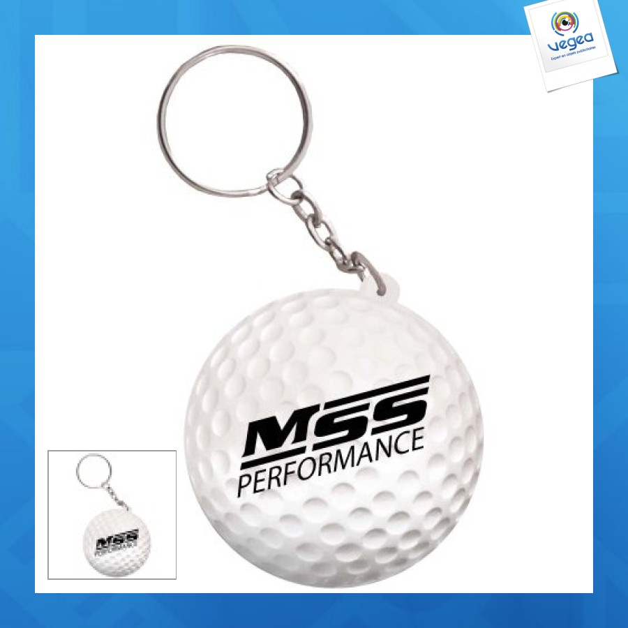 Golf anti-stress schlüsselanhänger