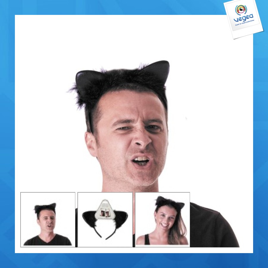 Haarreif katze schwarz