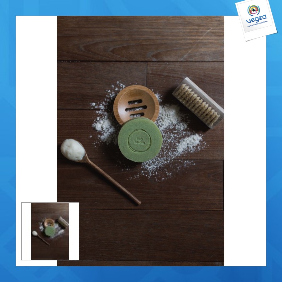 Handseife mit weißer tonerde