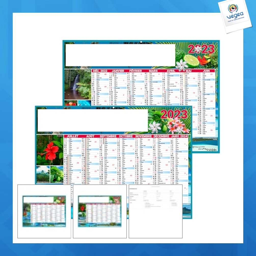 Hardcover-kalender mit fotos aus französisch-polynesien