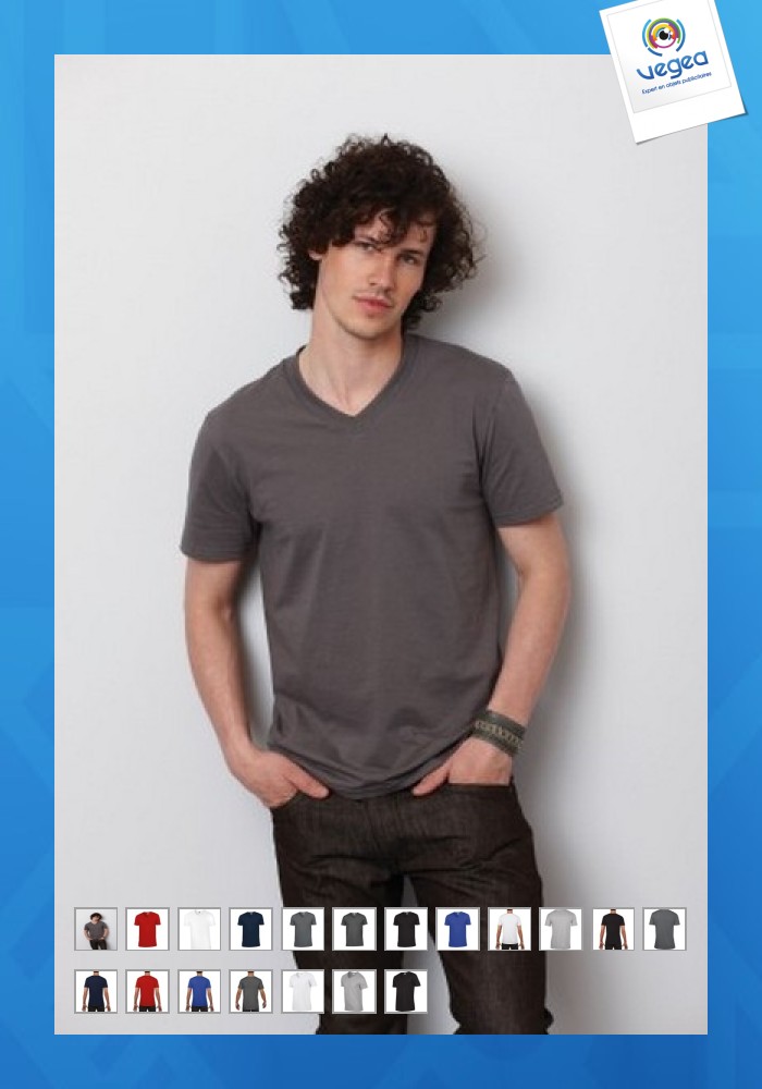 Herren-t-shirt mit v-ausschnitt soft style gildan