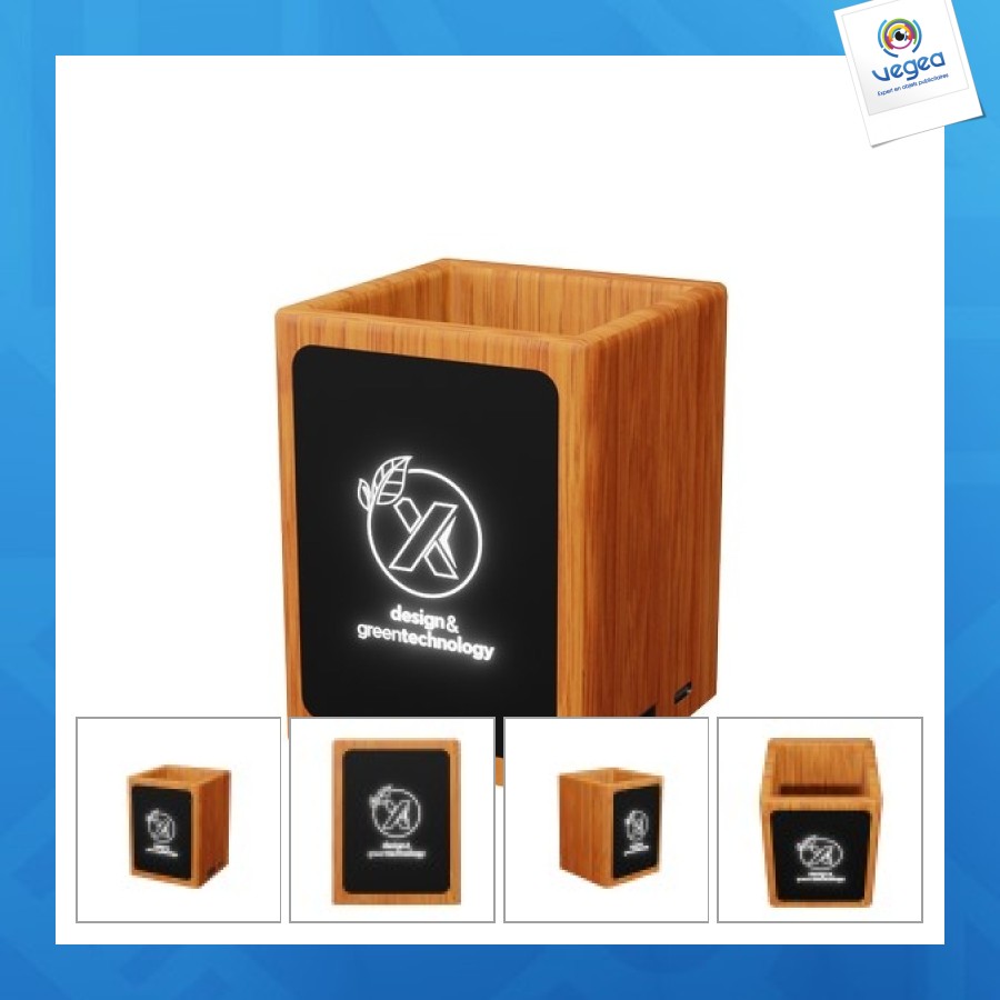 Hub bleistifttopf aus holz (stock)