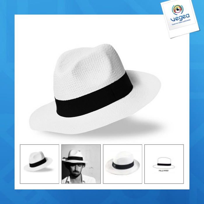 Hut aus weißem papier borsalino 