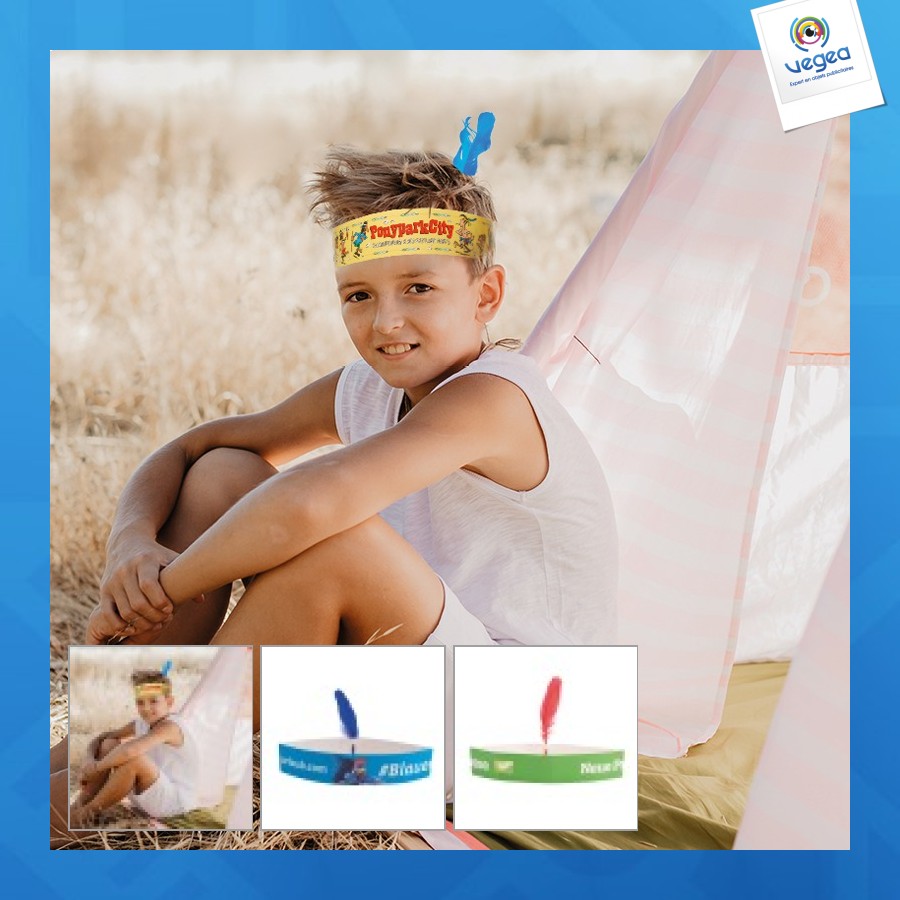 Indianer-stirnband aus pappe 