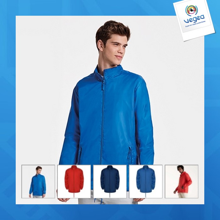 Island - windjacke mit stehkragen und durchgehendem reißverschluss