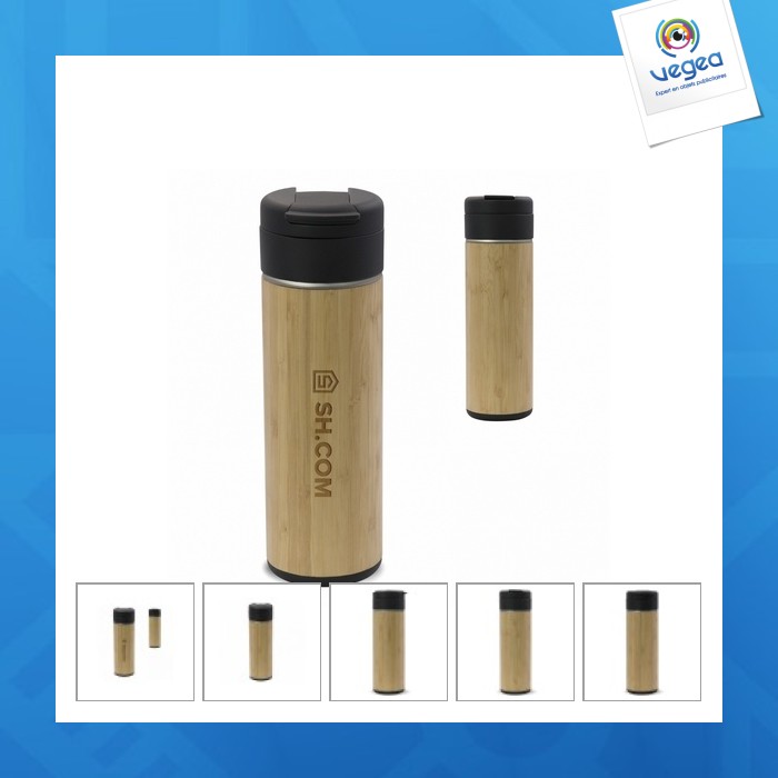 Isothermischer becher bambus flow 400ml