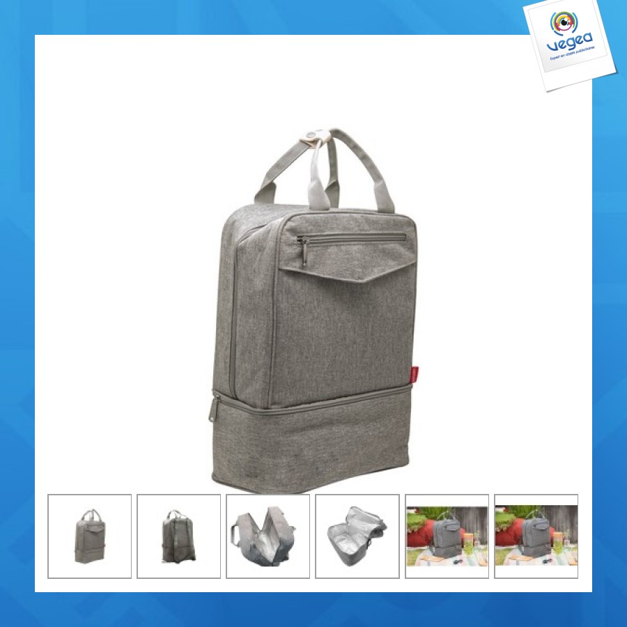 Isothermischer rucksack 'yari', rpet grau meliert