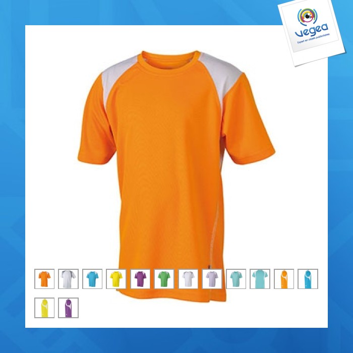 James & nicholson atmungsaktives kinder-t-shirt