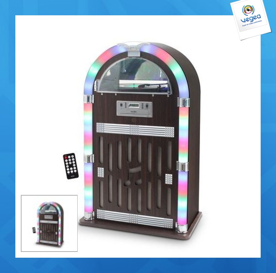 Jukebox vinyl cd radio fm bluetooth