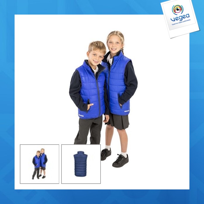Junior/youth padded bodywarmer - gesteppter bodywarmer für kinder