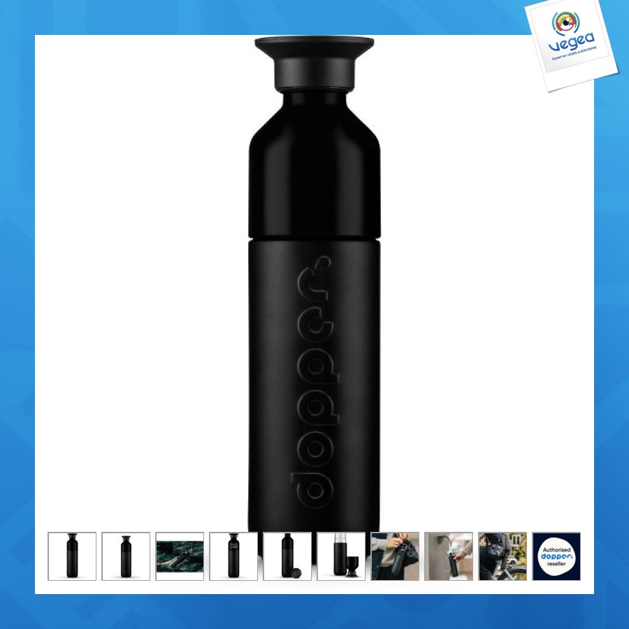 Kühlflasche all black dopper insulated 350ml