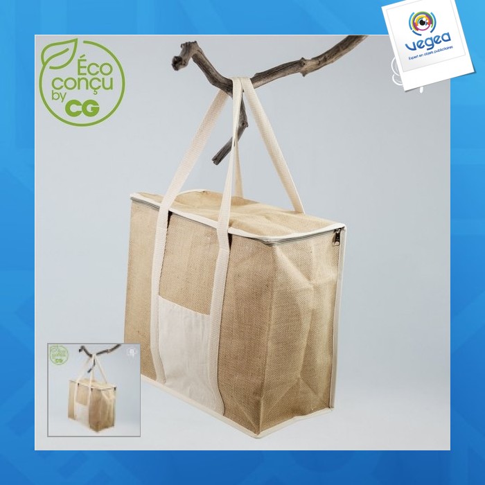 Kühltasche aus jutegewebe 