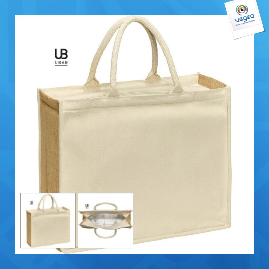Kühltasche baumwolle und jute riviera