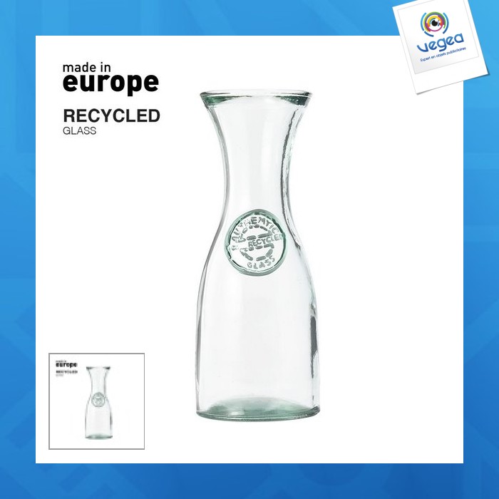 Karaffe aus recyceltem glas