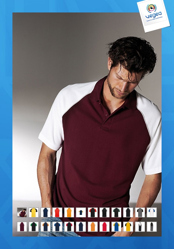 Kariban baseball-poloshirt