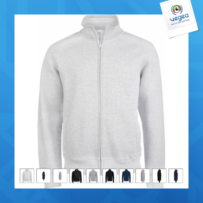 Kariban herren fleecejacke mit reißverschluss