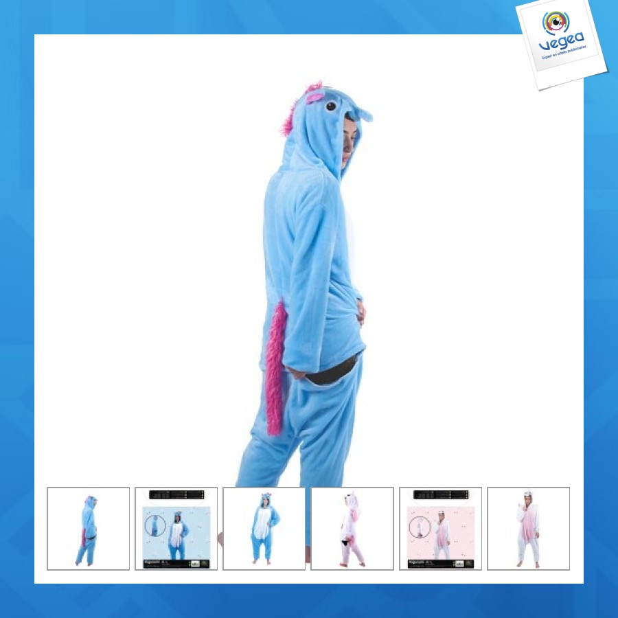 Kigurumi kostüm einhorn rosa und weiss erwachsene