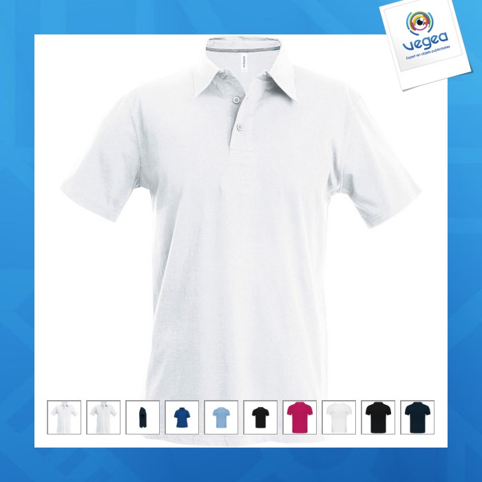 Kinder kurzarm polo-shirt - weiß