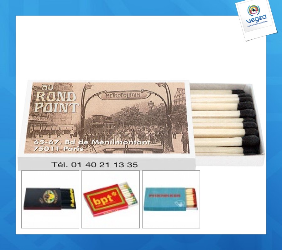 Kleine schachtel mit 19 streichhölzern